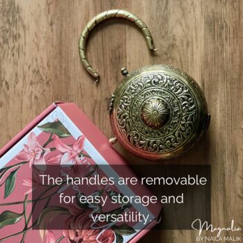 Indore Antique Gold Vintage Clutch, 6 of 6