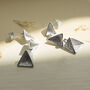 Sterling Silver Triple Triangle Dangly Earrings, thumbnail 2 of 4