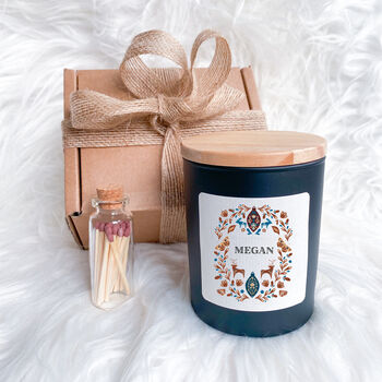 Personalised Christmas Scented Candle With Name, 5 of 6