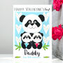 Personalised Panda Daddy Valentine's Card, thumbnail 7 of 9