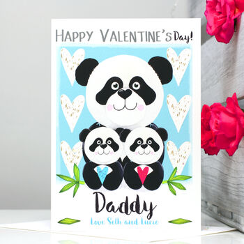 Personalised Panda Daddy Valentine's Card, 7 of 9