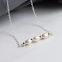 Freshwater Pearl Dashes And Dots Necklace, thumbnail 3 of 6
