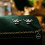 Aladdin's Magic Lamp Stud Earrings In Sterling Silver, thumbnail 5 of 12