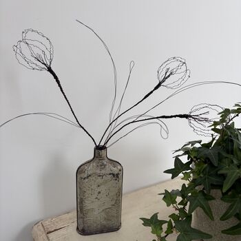 Three Handmade Wire Parrot Tulips Stems, 5 of 12