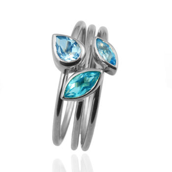 Stacking Rings With Blue Topaz, 4 of 8