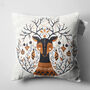 Christmas White Cushion Cover With Reindeer Themed, thumbnail 5 of 7