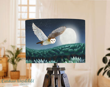 Barn Owl Lampshade – Nature Inspired Woodland Lighting, 3 of 7