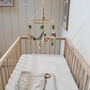 White Belgium Linen Cot Fitted Sheet, thumbnail 2 of 3