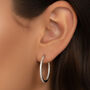 Women's Tennis Hoop Earrings In Sterling Silver, thumbnail 1 of 4