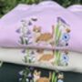 Spring Cat In Wildflowers Embroidered Sweatshirt, thumbnail 1 of 5