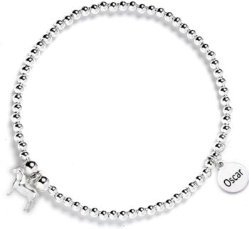 Personalised Sterling Silver Pony 3D Charm Bracelet, 2 of 5