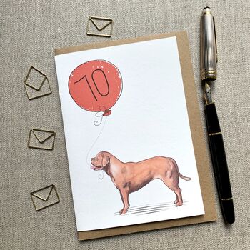 Personalised French Mastiff Birthday Card, 2 of 4