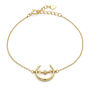 Dainty Gold Plated Moon And Star Charm Bracelet, thumbnail 3 of 7