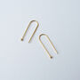 Large Arc Earrings In Gold, thumbnail 2 of 4