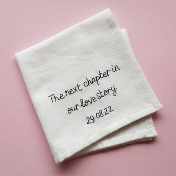 Personalised Hand Embroidered Handkerchief, 4 of 10