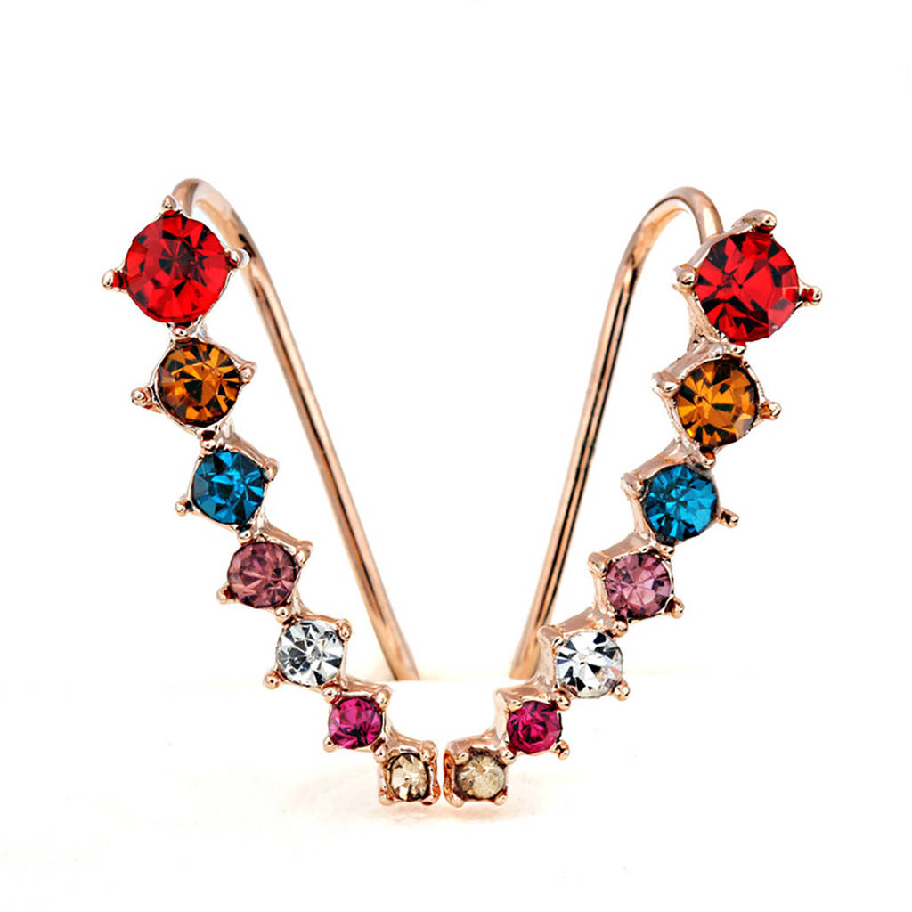 Rainbow Crescent Earrings By Junk Jewels | notonthehighstreet.com