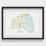 Map Of East Yorkshire Art Print, thumbnail 2 of 9