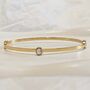 Solitaire Diamond Bangle Gold, thumbnail 1 of 7