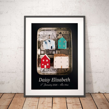 Personalised Little Houses Storybook Nursery Print, 2 of 5