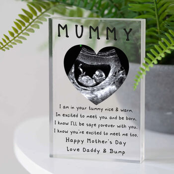 Personalised Mummy To Be Baby Scan Photo Block, 2 of 3