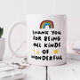 Personalised Thank You Mug 'All Kinds Of Wonderful', thumbnail 1 of 3