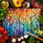 Forest Of Colour Textured Glass Chopping Board, thumbnail 6 of 8