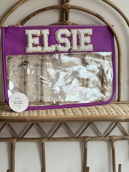 Personalised Clear/Transparent Patch Pouch, 4 of 12