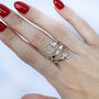 Sterling Silver Equestrian Horse Stirrup Winding Ring, thumbnail 1 of 6
