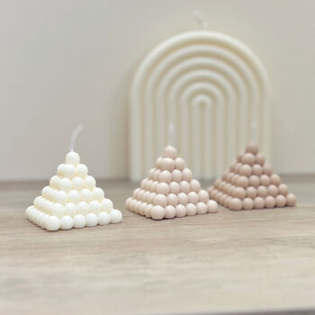 Pyramid Bubble Candle Triangular Pillar Candles, 7 of 12