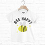 Bee Happy Children's Slogan T Shirt, thumbnail 3 of 3