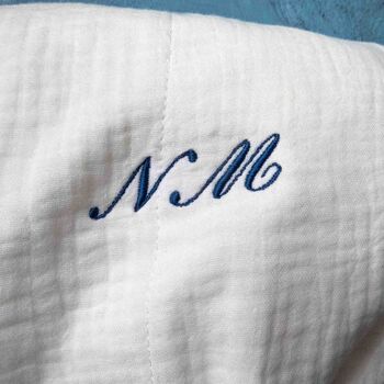 Personalised Cotton Robe Dressing Gown For Men And Women, 6 of 10