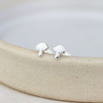 Sterling Silver Mini Mushroom Studs, 2 of 3