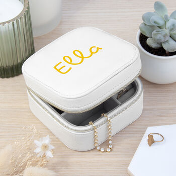 Personalised Summer Style White Jewellery Case, 2 of 9