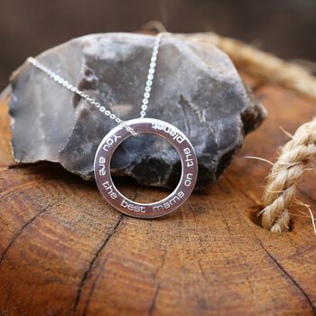 Sterling Silver Halo Necklace, 5 of 6