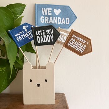 Personalised Daddy Felt Flag Gifts For Dad, 4 of 8