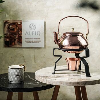 Handmade Copper Herbal Tea Kettle, Solid Copper 1500 Ml, 3 of 7