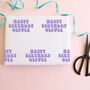 Personalised Birthday Bubble Text Wrapping Paper, thumbnail 2 of 3