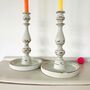 Pair Of Antique Hand Painted Candlesticks ~ 20, thumbnail 4 of 6