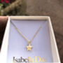 Teeny Solid Gold Star Necklace, thumbnail 3 of 6