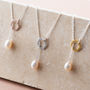 Sterling Silver And Freshwater Pearl Lariat Necklace, thumbnail 2 of 6