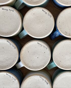 Handmade Short Mug In Ocean Spray, 7 of 7