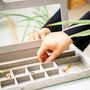 Personalised Grey Single Layer Jewellery Box, thumbnail 10 of 12