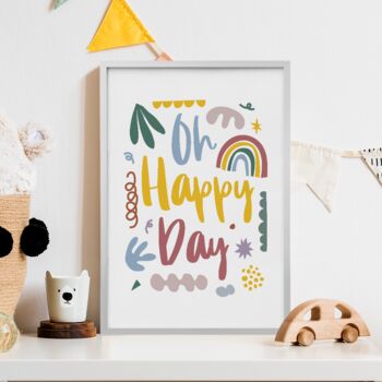 Oh Happy Day Nursery Print, 2 of 6