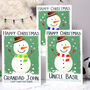 Personalised Snowman Family Football Card, thumbnail 1 of 9