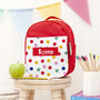 Personalised Girl's Red Patterned Lunch Bag, thumbnail 4 of 11