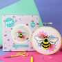 'Midsummer Bee' Mini Embroidery Kit, thumbnail 1 of 4