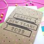 Happy New Year Card With Metallic Gold Dots, thumbnail 2 of 6
