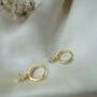 Gold Ear Stack, Small Gold Earrings With Free Name Pouch, thumbnail 2 of 9