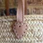 Handwoven Straw Market Bag With Long And Short Natural Leather Handles, thumbnail 5 of 6