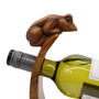 Carved Wooden Wine Holder Frog, thumbnail 2 of 2
